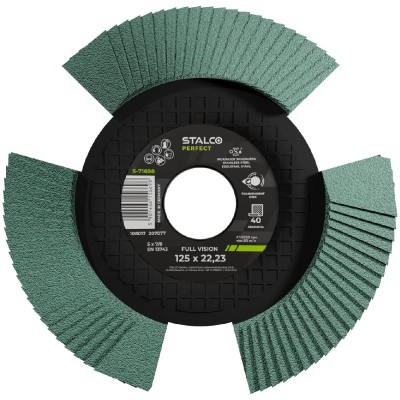 Tarcza ścierna listkowa 125x22 gr.60 full vision STALCO PERFECT S-71697