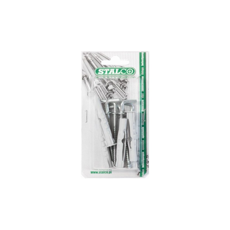Kołek rozporowy uniwersalny hak prosty BKUHP-8x65 nylon blister (4) 1/12/72 STALCO BKUHP08065