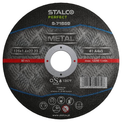 Tarcza do cięcia metalu płaska 115x1,0x22,23mm STALCO PERFECT S-71651