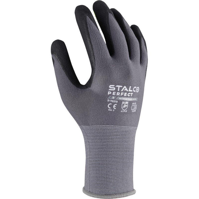 Rękawice nylonowe NITRILE FLEX DOTS 8”  PERFECT S093276317
