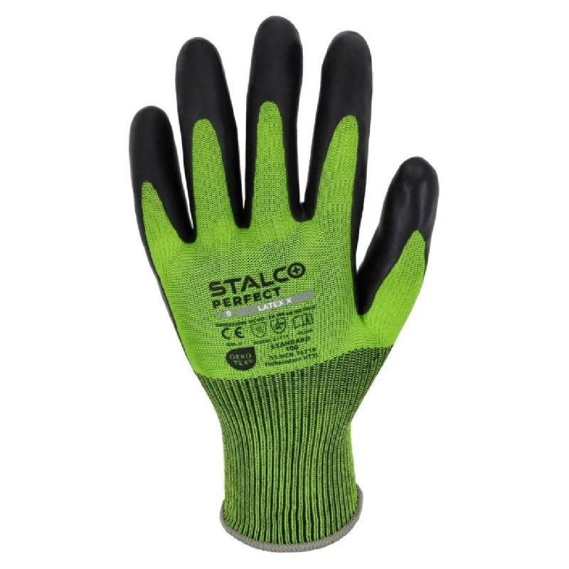 Rękawice poliestrowe LATEX X STALCO PERFECT | ECO-Latex