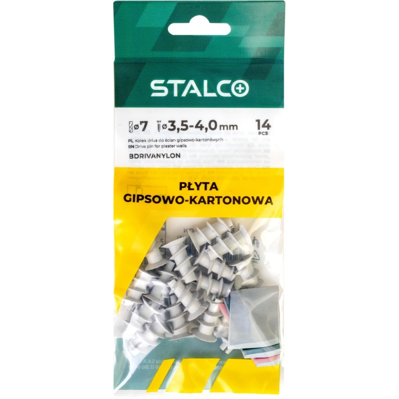 Kołek driva do ścian gipsowo-kartonowych