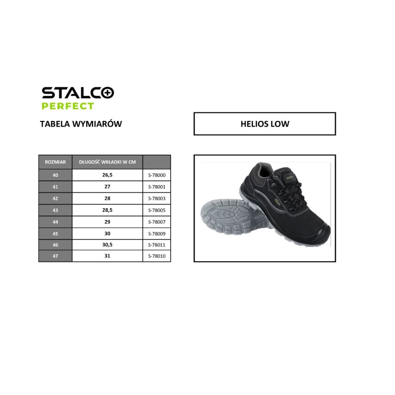 Półbut skórzany HELIOS LOW S3 roz.40  PERFECT S-78000