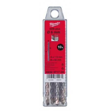 Wiertło do betonu SDS-Plus 6x110x50 mm Milwaukee 10 szt.