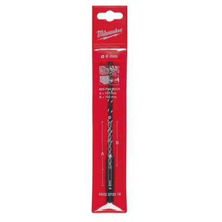 WIERTŁO MILWAUKEE Ø6 MM SDS-PLUS UNIWERSALNE TCT