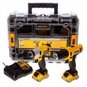 DEWALT ZESTAW 10,8V WIERTARKO-WKRĘTARKA DCD710 + ZAKRĘTARKA DCF815 2 x 2,0Ah, KUFER T-STAK V KIT BOX