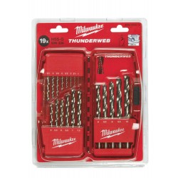 KASETA - 19 SZTUK Z WIERTŁAMI DO METALU HSS-G-DIN 338