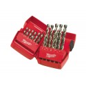 KASETA - 25 SZTUK Z WIERTŁAMI DO METALU HSS-G-DIN 338