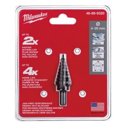 Wiertło stopniowe stożkowe MILWAUKEE PG 7 - PG 21 Ø10mm 9 stopni