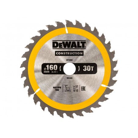 Tarcza do drewna do pilarek ręcznych DeWalt 160x20x30T DT1932-QZ