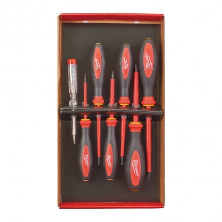 Zestaw wkrętaków Milwaukee VDE 1000V SL+PH+Próbnik 7szt.