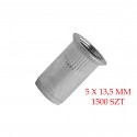 NITONAKRĘTKI MOLETOWANE 5x13,5mm KOŁNIERZ STOŻKOWY 90°SCELL-IT TCK0540 Zestaw 1500szt.