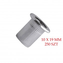 NITONAKRĘTKI MOLETOWANE 10x19mm KOŁNIERZ CYLINDRYCZNY SCELL-IT TCD1030 Zestaw 250szt.