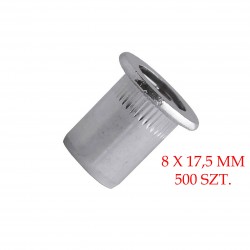 NITONAKRĘTKI MOLETOWANE 8x17,5mm KOŁNIERZ CYLINDRYCZNY SCELL-IT TCD0830 Zestaw 500szt.