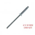 NIT ZRYWALNY 4x10 MM STAL/STAL - KOŁNIERZ STANDARDOWY SCELL-IT  SD4010 Zestaw 1500 szt.
