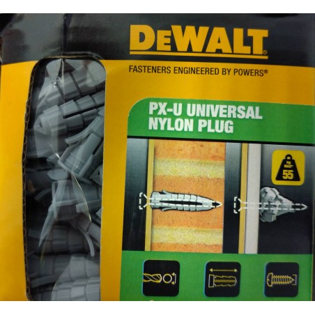 Kołki Rozporowe DeWalt PX-U Universal Nylon Plug 5x25 mm 100szt