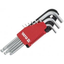 Klucze imbusowe fajkowe Yato YT-0506 9szt. 1,5-10mm z kulką