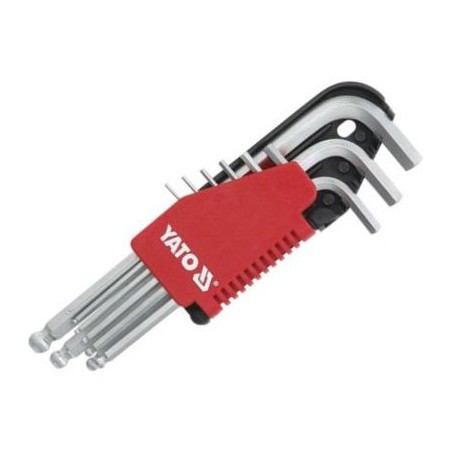 Klucze imbusowe fajkowe Yato YT-0506 9szt. 1,5-10mm z kulką