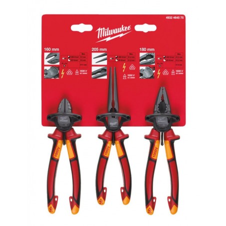 Zestaw szczypiec VDE 3 szt. Milwaukee 4932464575