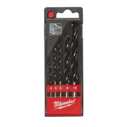 Zestaw wierteł czołowych do drewna Milwaukee DIN 7487 E, 5 szt