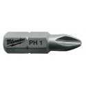 Końcówka wkrętakowa Phillips PH 1 x 25 mm Milwaukee, 25 szt