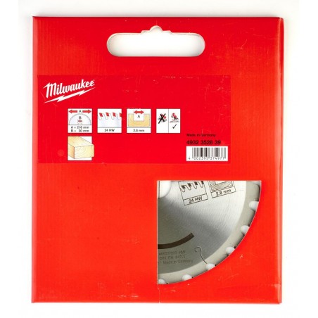Tarcza pilarska do drewna 216x30x24 Milwaukee WCSB