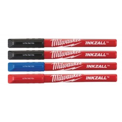 Cienkopisy kolorowe-zmywalne Milwaukee Inkzall, 4 szt