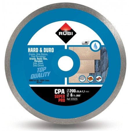 RUBI TARCZA DIAMENTOWA DO TWARDYCH MATERIAŁÓW CPA 200 x 25,4mm SUPERPRO