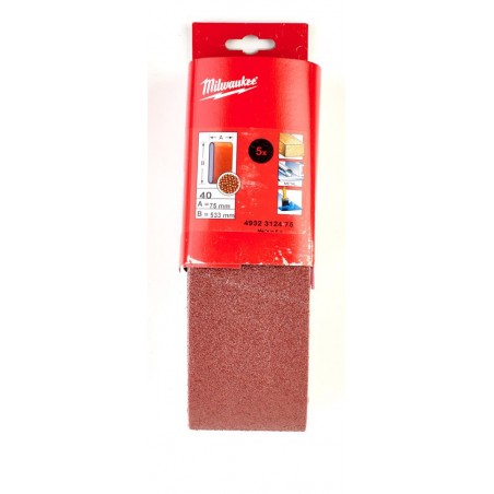 Taśma ścierna 75x533 mm Milwaukee, 5 szt
