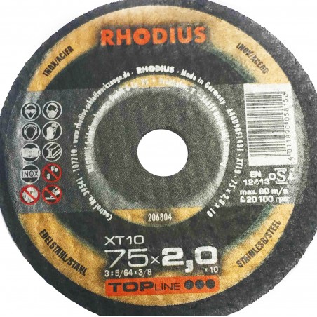 Tarcza tnąca 75x2.0x10 Rhodius XT10