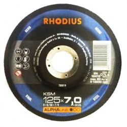 Tarcza do zdzierania stali 125x7.0 Rhodius KSM Alphaline