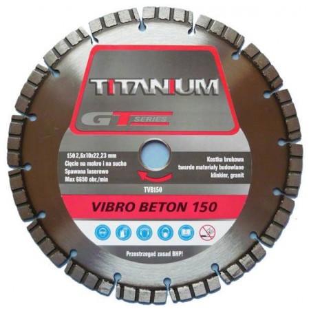 Tarcza diamentowa do betonu 150 mm Titanium Vibro-Beton