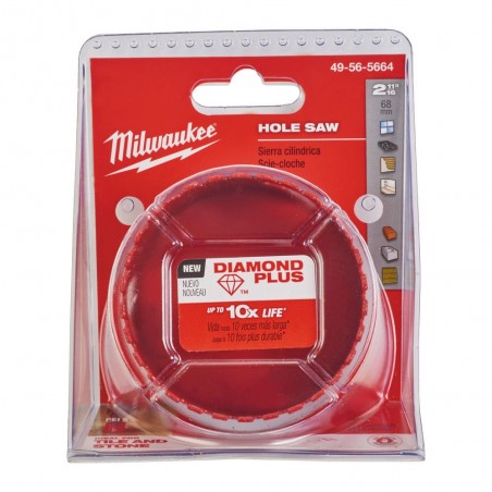 Otwornica do wiercenia na mokro/sucho 68 mm Milwaukee Diamond Plus