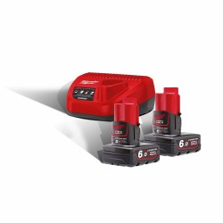 Zestaw 2xAKU M12B6 6.0Ah + Ładowarka M12C12C Milwaukee M12 NRG-602