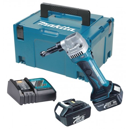 MAKITA NOŻYCE DO BLACHY 18V 2 x 3,0Ah, WALIZKA MAKPAC, DJN161RFJ