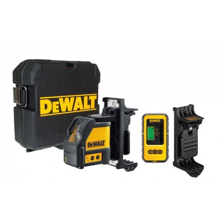 Laser liniowy samopoziomujący + detektor DeWalt DW088KD