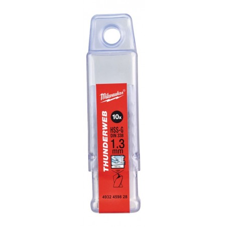 Wiertło do metalu HSS-G 1.3 x 38 mm Milwaukee Thunderweb, 10 szt
