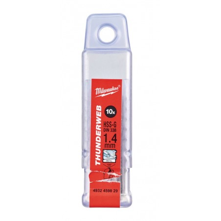 Wiertło do metalu HSS-G 1.4 x 40 mm Milwaukee Thunderweb, 10 szt