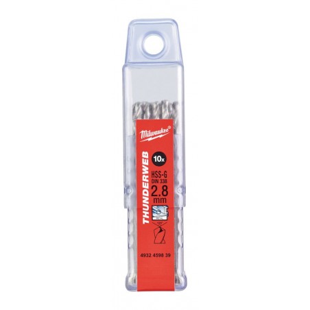 Wiertło do metalu HSS-G 2.8 x 61 mm Milwaukee Thunderweb, 10 szt