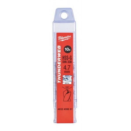 Wiertło HSS-G Thunderweb Milwaukee 4.7 - 10 szt.