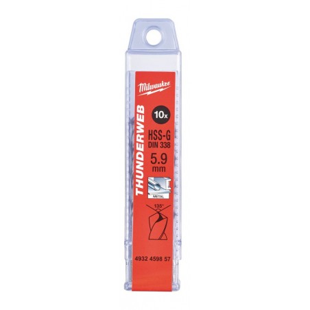 Wiertło do metalu HSS-G 5.9 x 93 mm Milwaukee Thunderweb, 10 szt