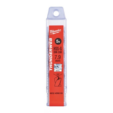 Wiertło HSS-G Thunderweb 7.9 Milwaukee - 5 szt.