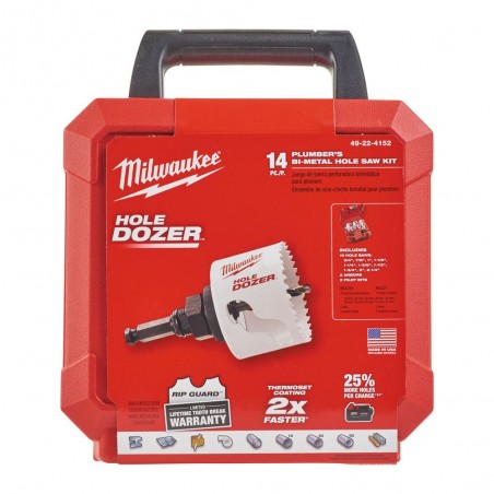 Zestaw otwornic bimetalowych 19-57 mm Milwaukee Hole Dozer, 14 szt