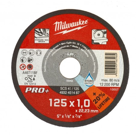 TARCZA DO CIĘCIA METALU SCS 41/125 125X1 MILWAUKEE PRO+