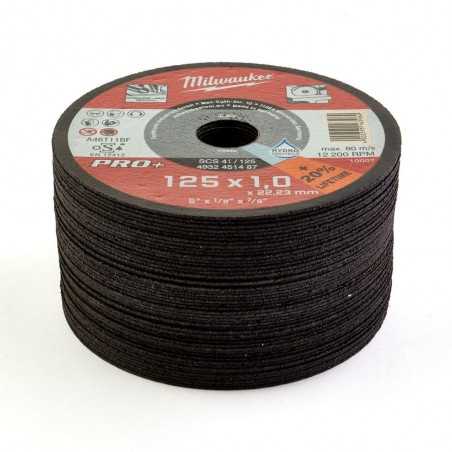 TARCZA DO CIĘCIA METALU SCS 41/125 125X1 MILWAUKEE PRO+