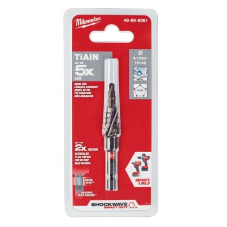 Wiertło stopniowe udarowe 4-12 mm Milwaukee Shockwave Impact Duty