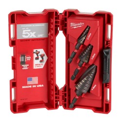Zestaw wierteł stopniowych udarowych 1/4'' Milwaukee, 3 szt