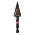 Zestaw wierteł stopniowych udarowych 1/4'' Milwaukee, 3 szt