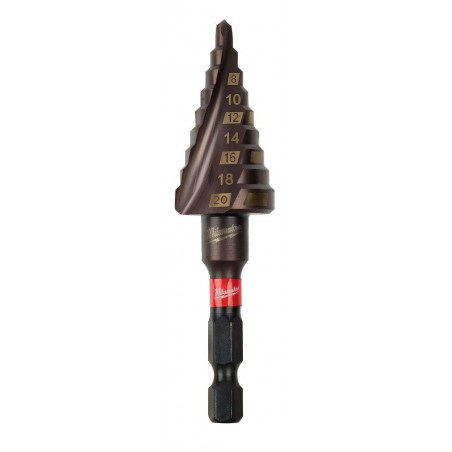 Zestaw wierteł stopniowych udarowych 1/4'' Milwaukee, 3 szt