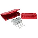 Zestaw nasadek metrycznych 1/4'' z grzechotką Milwaukee, 28 szt
